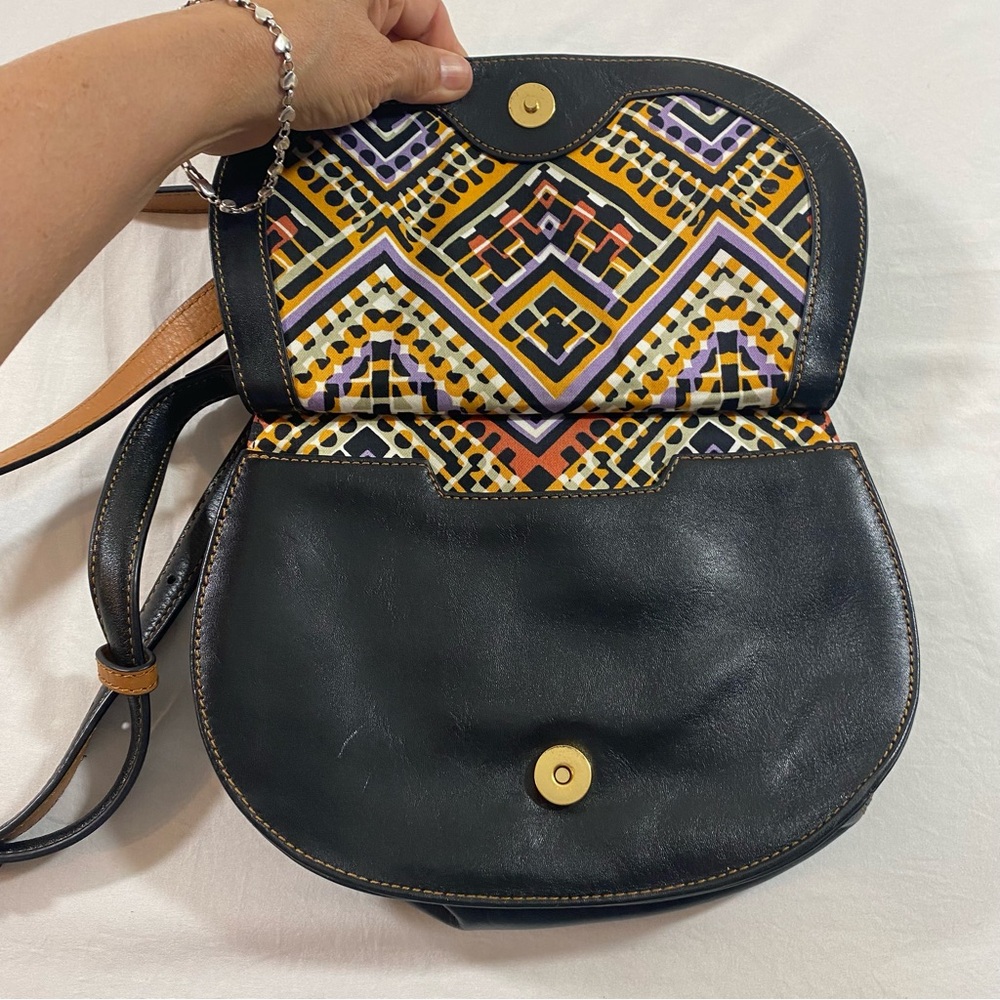 Vera Bradley Shoulder Bag Soft Leather  black bag - Picture 4 of 9